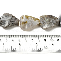 Природные бамбуковых листьев агат бисер нитей G-NH0014-F01-01