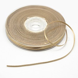Ruban gros-grain en fil d'argent pour la décoration du festival et mariage, tan, 1/4 pouce (6 mm), 1/4 pouce, environ 100yards / rouleau (91.44m / rouleau)
