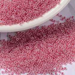 Perles rocailles miyuki rondes, Perles de rocaille japonais, (rr535) œillet rose ceylon, 15/0, 1.5mm, Trou: 0.7mm, environ 5555 pcs/10 g