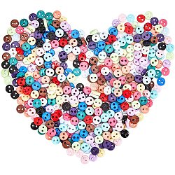 NBEADS 15 Colors 450 Pcs Sewing Buttons, 4.5mm Round Tiny Doll Nylon Buttons for Kids Shirts Dress Pants Garment Making and DIY Scrapbooking