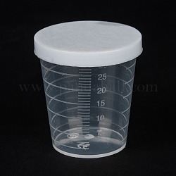 計量カッププラスチック工具  目盛り付きカップ  ホワイト  4x4.3cm  容量：30ml（1.01fl.oz）