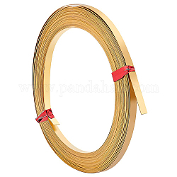 BENECREAT 19.7 Ft(6m) 30Gauge/0.25mm Brass Flat Bezel Wire, 3mm Wide Flat Craft Wire Jewelry Wire for DIY Jewelry Craft Making Gem Wrapping