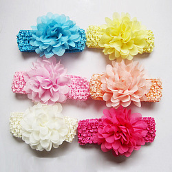 Эластичные детские повязки, цветочные повязки для девочек-младенцев, разноцветные, 100 мм
