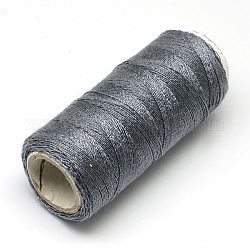 Cordones de hilo de coser de poliéster 402 para tela o diy artesanal, gris pizarra, 0.1mm, aproximamente 120 m / rollo, 10 rollos / bolsa