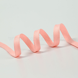 Cordón de poliéster luminoso, Resplandor en la oscuridad cordón de zapato plano, salmón, 8mm, 1.2 m / cadena