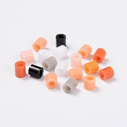 Tube pe perles à repasser perles Melty diy recharges, couleur mixte, 5x5mm, Trou: 3mm, environ 1000 pcs/60 g