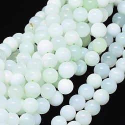 Natürlichen grünen Opal Perlen Stränge, Runde, 10 mm, Bohrung: 1 mm, ca. 39 Stk. / Strang, 15.3 Zoll (39 cm)
