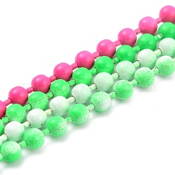 Cadenas de bolas de latón hechas a mano, soldada, con carrete, colorido, 3mm, 32.8 pie (10 m) / rollo
