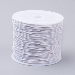 Cordones elásticos, Cuerda elástica, para pulseras, collares, producir joyería, blanco, 1mm, alrededor de 19.68~21.87 yarda (18~20 m) / rollo