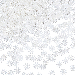 Olycraft 500 pièces cabochons de perles de flocon de neige 15mm blanc flocon de neige flatbacks perle abs plastique perles d'imitation résine artisanat perle de flocon de neige pour scrapbooking coque de téléphone décor bricolage artisanat