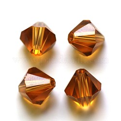 Imitazione branelli di cristallo austriaco, grado aaa, sfaccettato, bicono, Perù, 3x3mm, Foro: 0.7~0.9 mm