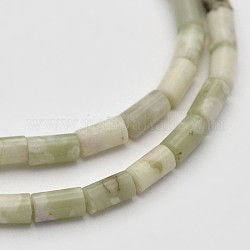 Colonna naturale fili di perline di giada pace, 5x3mm, Foro: 0.5 mm, circa 78pcs/filo, 15.7 pollice