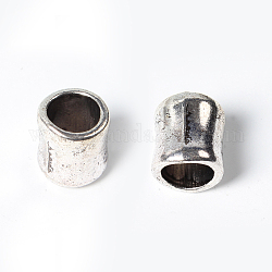 Abalorios de aleación de estilo tibetano, Sin cadmio y níque y plomo, tubbish, plata antigua, 14.5x12mm, agujero: 8.5 mm