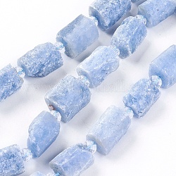 Fili di perline di calcite blu naturale, rettangolo, 14~17x10.5~12.5x10~12mm, Foro: 1 mm, circa 20pcs/filo, 15.7 pollice (40 cm)