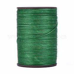Fil ciré rond, cordon micro macramé, fil à coudre pour l'artisanat de couture en cuir bricolage, cordonnerie, vert de mer, 0.45mm, environ 174.97 yards (160 m)/rouleau