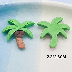 Cabochons di opaco resina, per accessori per capelli, albero di cocco, colorato, 23x22mm