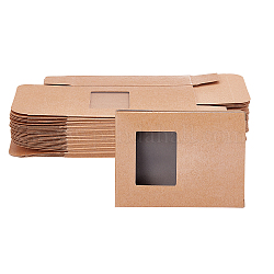 Kraft Paper Box, Festival Gift Wrapping Boxes, Gift Packaging Boxes, for Jewelry, Wedding Party, Rectangle, Tan, 9.5x7cm, 30pcs/set