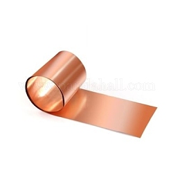 Rollos de cobre, para corte mecánico, mecanizado de precisión, fabricación de moldes, salmón, 5x0.01 cm, 1 m / rollo.