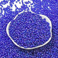 Cuentas de semillas redondas toho, Abalorios de la semilla japonés, (87df) transparente ab helada cobalto, 11/0, 2.2mm, agujero: 0.8 mm, aproximamente 50000 unidades / libra