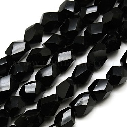 Nuggets natürlichen Mahagoniholz ​​Obsidian Perlen Stränge, 15~18x10~13 mm, Bohrung: 1 mm, ca. 26 Stk. / Strang, 15.3 Zoll