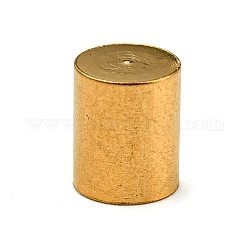 304ステンレス鋼コードエンド  エンドキャップ  コラム  ゴールドカラー  6x5mm  内径：4mm