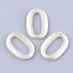 ABS Kunststoff Imitation Perle Verbindungsringe, Oval, beige, 35x24.5x4 mm, Innen Maßnahme: 26x11 mm, ca. 242 Stk. / 500 g