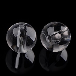 Transparente Acryl Perlen, Runde, Transparent, Größe: 12 mm Durchmesser, Bohrung: 2 mm, ca. 496 Stk. / 500 g