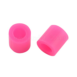 Melty мини шарики сплавить шарики заправок, трубка, темно-розовыми, 3~3.3x2.5~2.6 мм, Около 40000 шт / 500 г