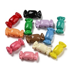 Undurchsichtige Backfarben-Acrylperlen, Süßigkeiten, Mischfarbe, 12x27x10.5 mm, Bohrung: 3.2 mm
