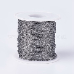 Polyester-Metallfaden, Schwarz, 1 mm, Ca. 100m / Rolle (109.36yards / Rolle)