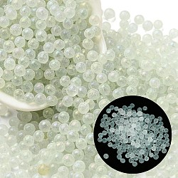 Bagliore luminoso nelle perle rotonde di vetro trasparente scuro, Senza Buco / undrilled, beige, 5mm, circa 2800pcs/scatola