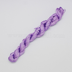 Nylon Thread, Nylon Jewelry Cord for Custom Woven Bracelets Making, Medium Orchid, 1mm, about 26.24 yards(24m)/bundle, 10bundles/bag, about 262.46 yards(240m)/bag