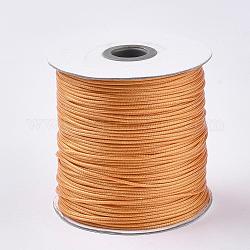 Waxed Polyester Cord, Bead Cord, Chocolate, 0.5mm, about 169.51~174.98 Yards(155~160m)/Roll