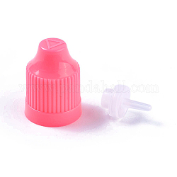 Tappi di bottiglia di plastica, con testa a goccia, rosa caldo, 27x20 mm e 17x11.5 mm
