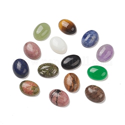 Cabujones de piedras preciosas mezcladas naturales, medio ovalada, 16x12x6mm