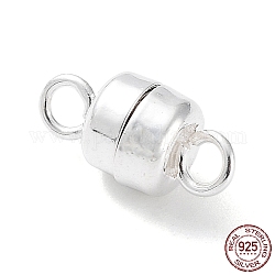 925 Sterling Silber Magnetverschlüsse, Kolumne, Silber, 10.5x5x5 mm, Bohrung: 1.8 mm