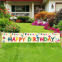 Polyester hängende Banner Kindergeburtstag, Geburtstagsfeier Idee Zeichen liefert, alles Gute zum Geburtstag, Gelb, 300x50 cm