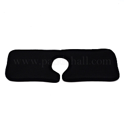 Poliéster con almohadillas absorbentes de grifo de esponja, Rectángulo, negro, 390x135x10.5mm, diámetro interior: 56.5 mm