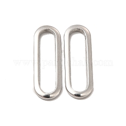 304 anelli di collegamento in acciaio inox, ovale, colore acciaio inossidabile, 17.5x6.5x1mm, diametro interno: 15.5x3mm
