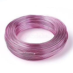 Круглая алюминиевая проволока, для изготовления ювелирных изделий, ярко-розовый, 18 датчик, 1.0 мм, около 656.16 фута (200 м) / 500 г