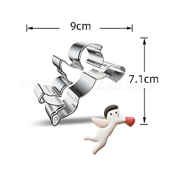 Stainless Steel Cookie Cutters, Cookies Moulds, DIY Biscuit Baking Tool for Valentine's Day, Cupid Pattern, 71x90x25mm