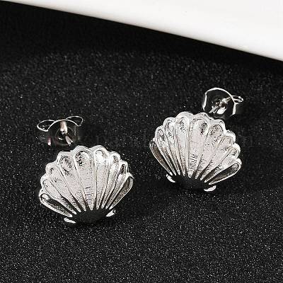 Латунь серьги EJEW-R032-02P-1