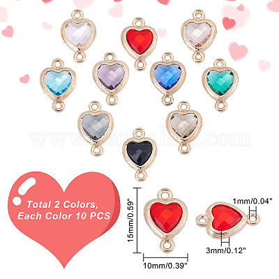 10) Piece Mixed Heart 🌈 Charm Bundle