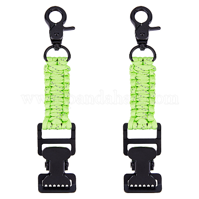 2 шт. зажим из полиэфирного волокна и железной оплетки&nbsp;AJEW-FH0005-39C-1