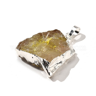 Подвески из необработанного натурального окрашенного кварца G-G895-05S-04-1