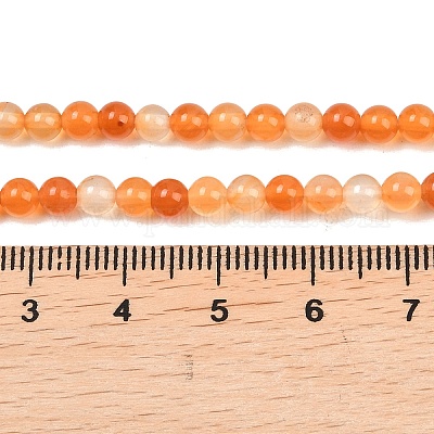 Природного сердолика нитей бисера&nbsp;G-N0006-4mm-17-1