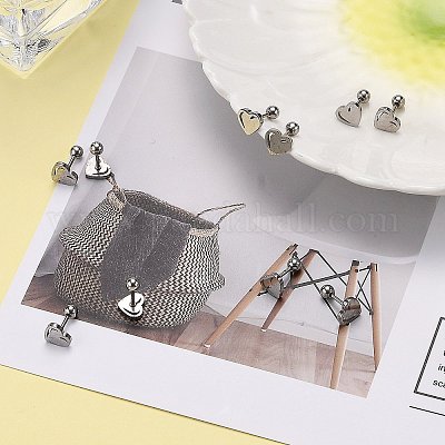 Серьги-штанги для хрящей из нержавеющей стали 201&nbsp;LS-EJEW-R147-38-1