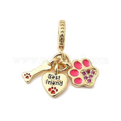 Латунные микропаве камелия кубический цирконий европейские подвески KK-F904-09G-1