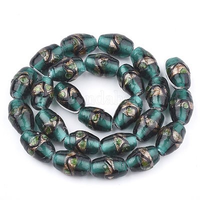 Бусины ручной работы бусины золотого песка LAMP-T006-01C-1