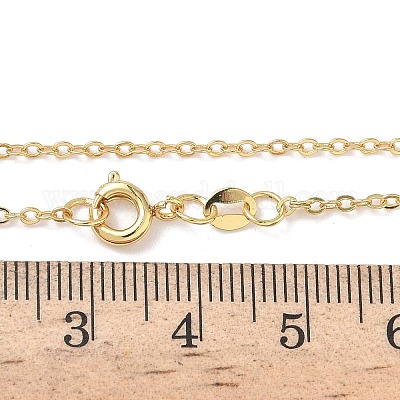 Ожерелья из латунных цепочек толщиной 2 мм NJEW-G183-03G-01-1